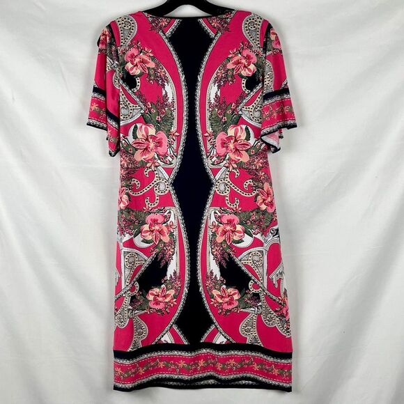 JM Collections Petite Floral Split Sleeve Dress PM - Picture 4 of 15